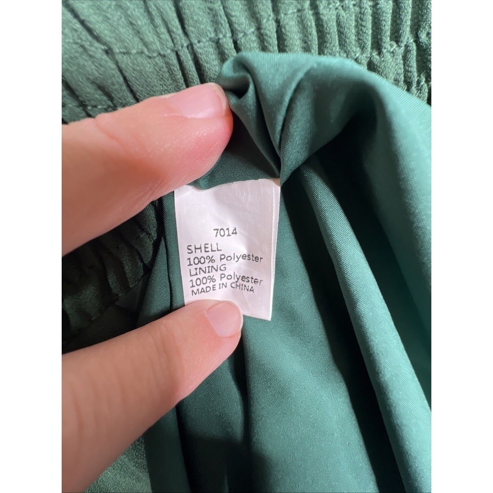 prettygarden tiered maxi halter dress green L - Picture 5 of 9